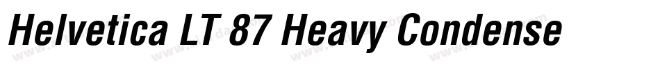 Helvetica LT 87 Heavy Condensed Oblique字体转换